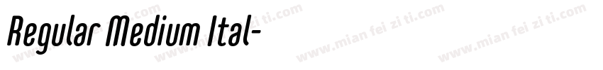Regular Medium Ital字体转换